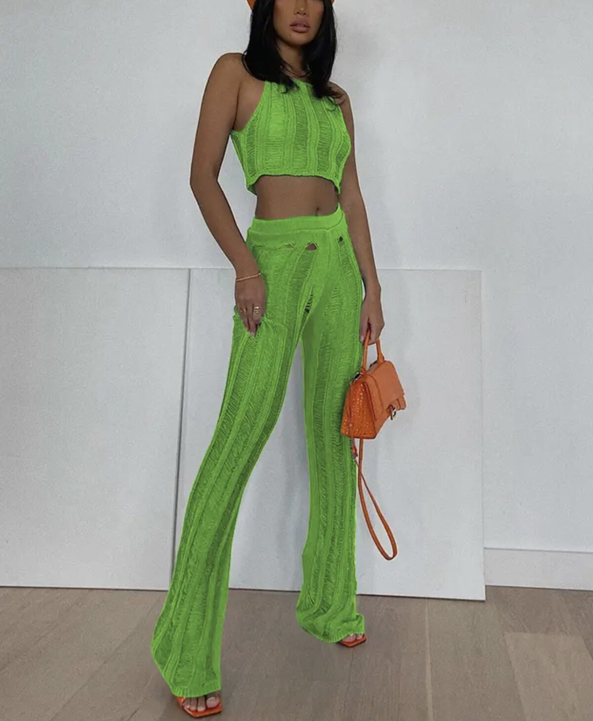 Lime green hotsell two piece set