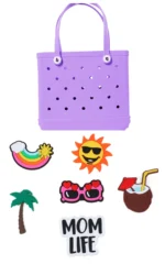 Croc Bogg Washable Beach Bags - Lilac