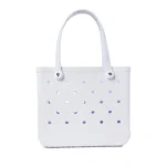 Croc Bogg Washable Beach Bags - White